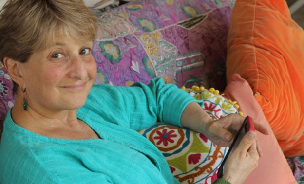 Betsy relaxing at home